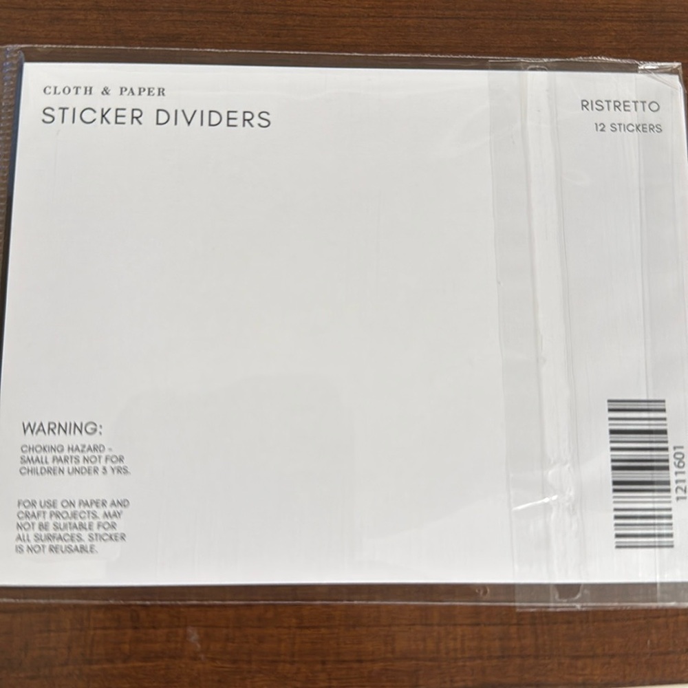 🏷️ NWT Cloth & Paper Sticker Dividers | Ristretto - Picture 3 of 3